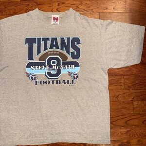 Vintage Vintage 90s Steve "Air" McNair Tennessee Titans NFL Player T-Shirt 2XL